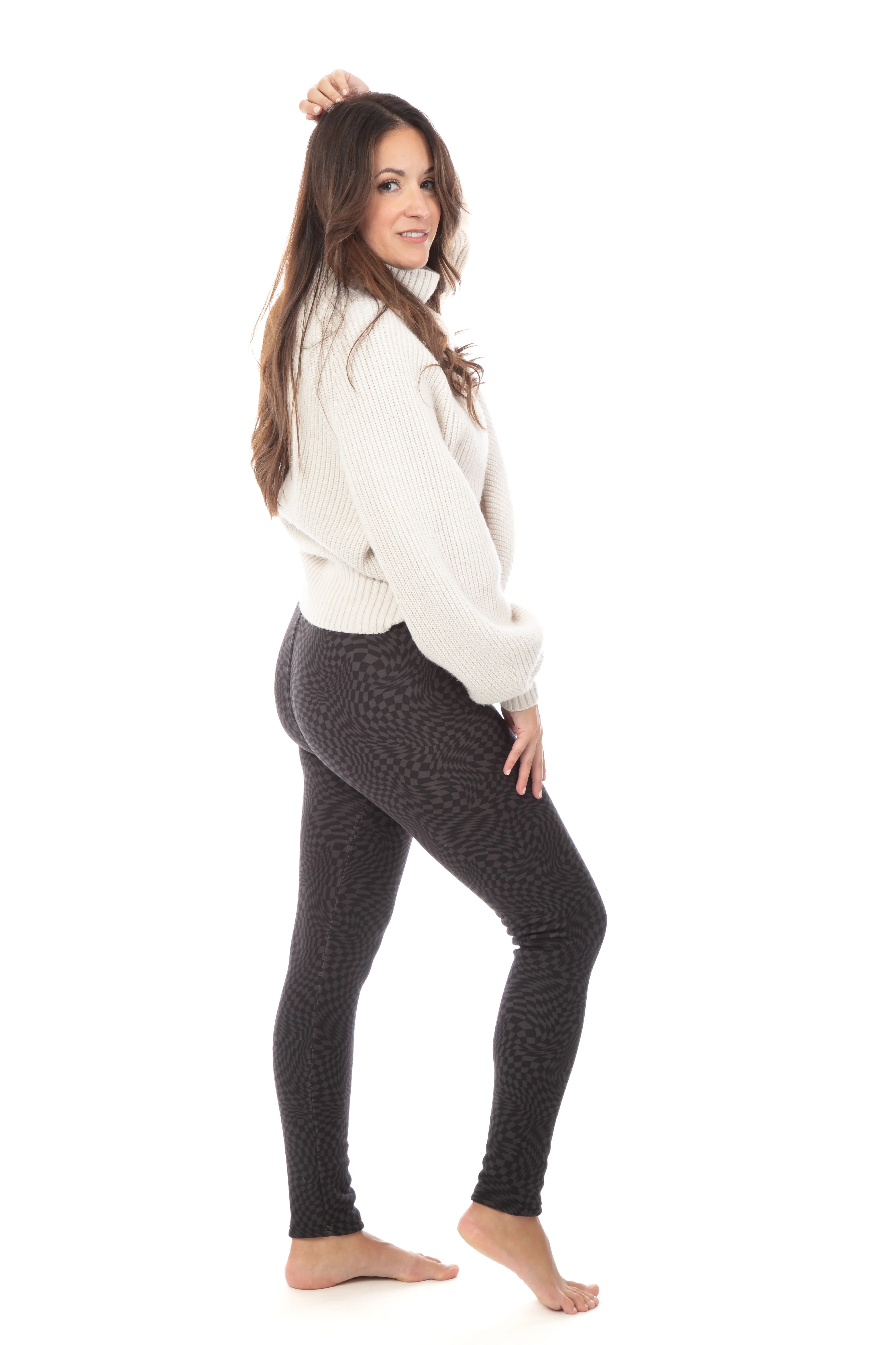 Grey Diamond - Cozy Lined Leggings sold by Just Cozy product image thumbnail 4