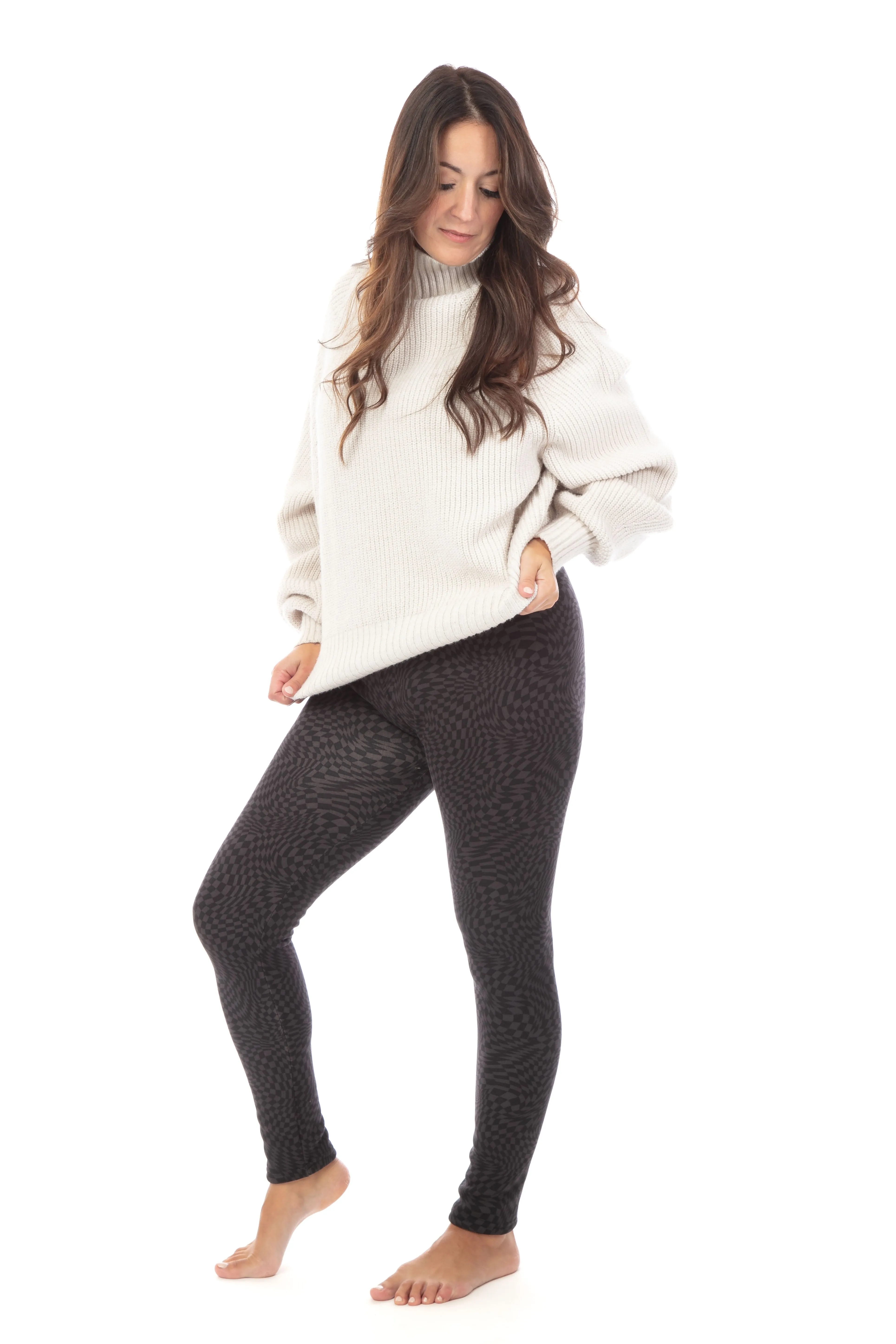 Grey Diamond - Cozy Lined Leggings sold by Just Cozy product image thumbnail 5