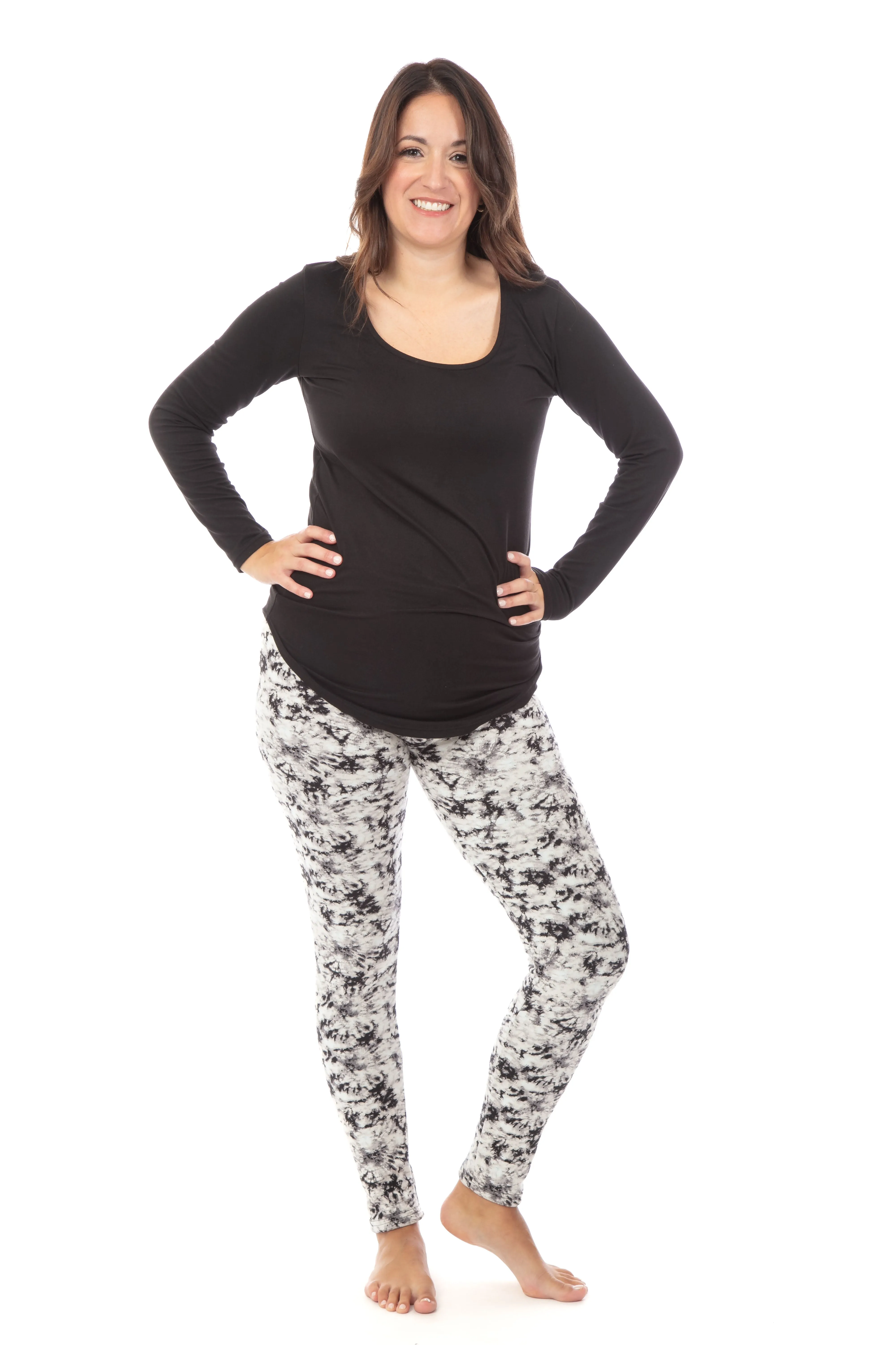 B&W Dye - Cozy Lined Leggings sold by Just Cozy product image thumbnail 4