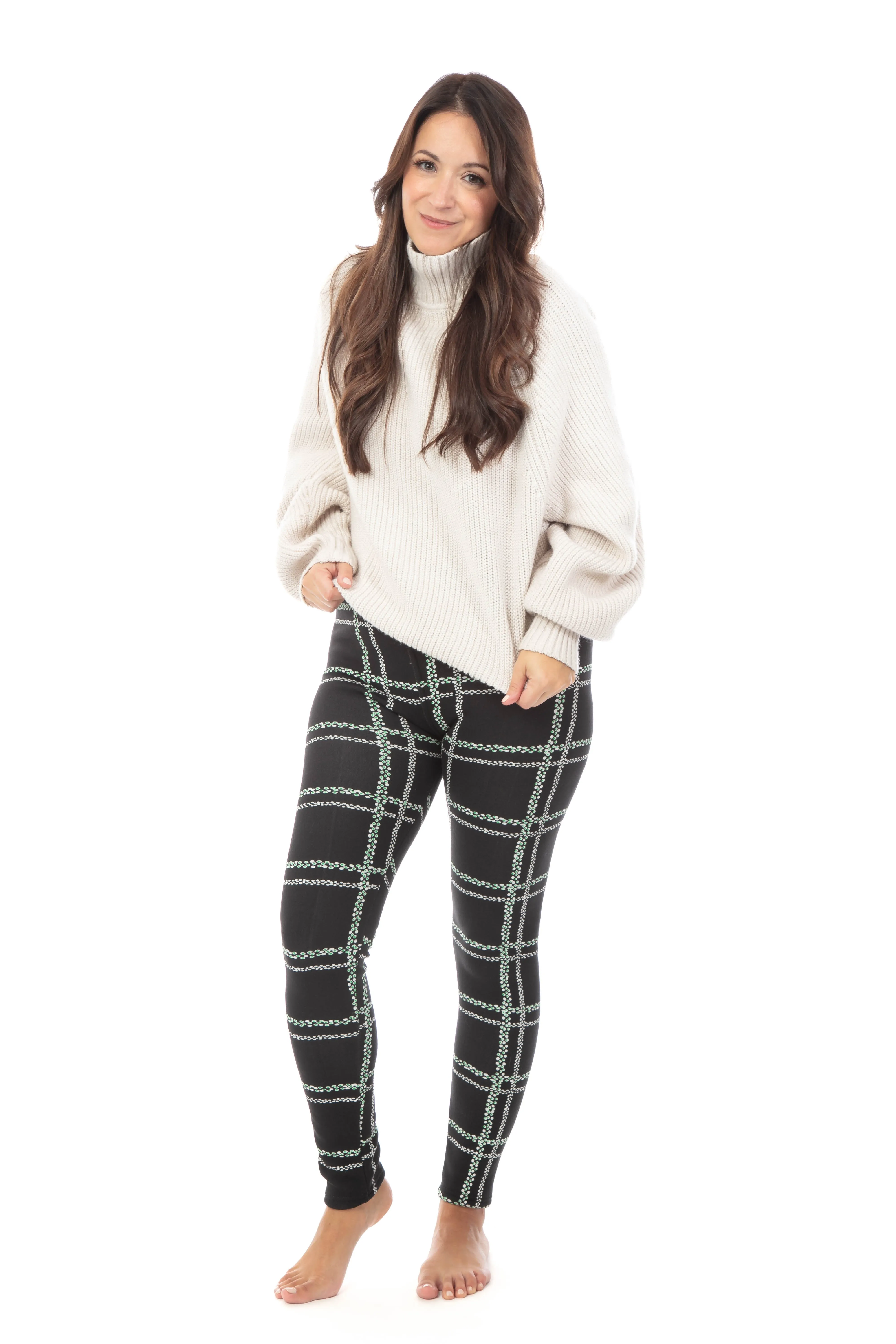 Dots in Black - Cozy Lined Leggings sold by Just Cozy product image thumbnail 3