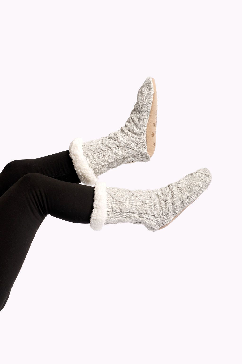 Grey - Cozy Slipper Socks sold by Just Cozy product image thumbnail 2