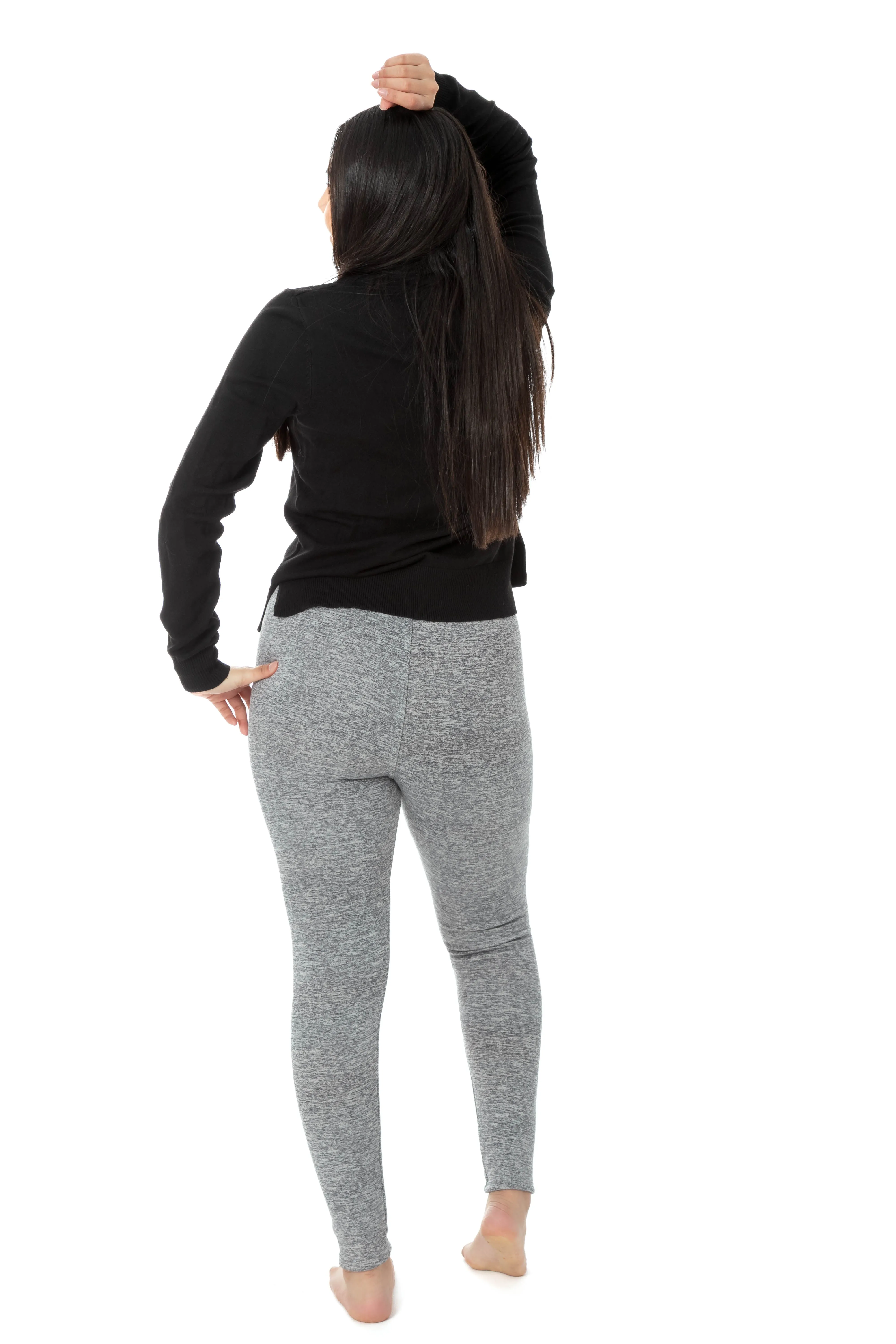 Grey Marbled - Cozy Lined Leggings sold by Just Cozy product image thumbnail 3