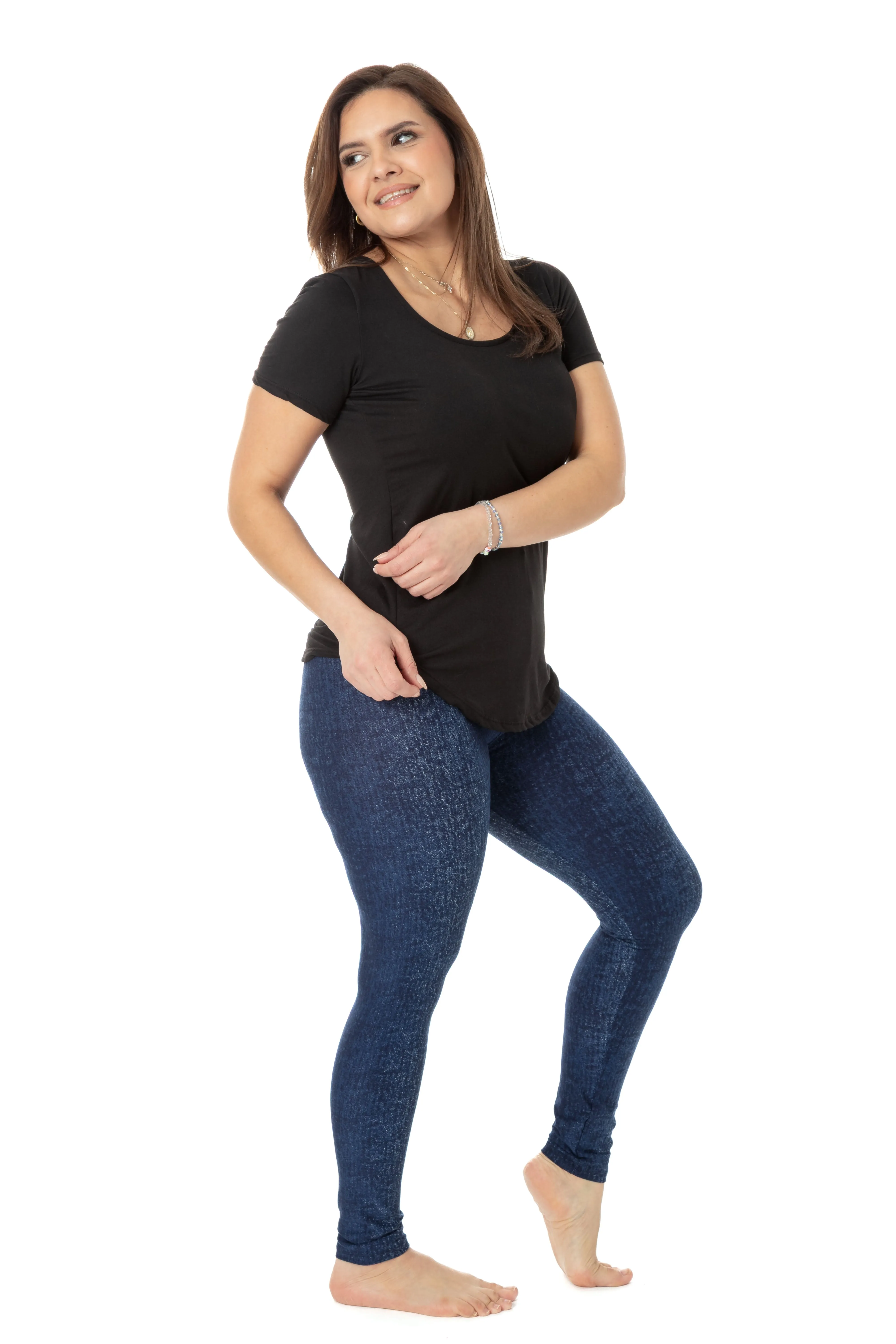 Dyed Denim - All Season Leggings sold by Just Cozy product image thumbnail 4