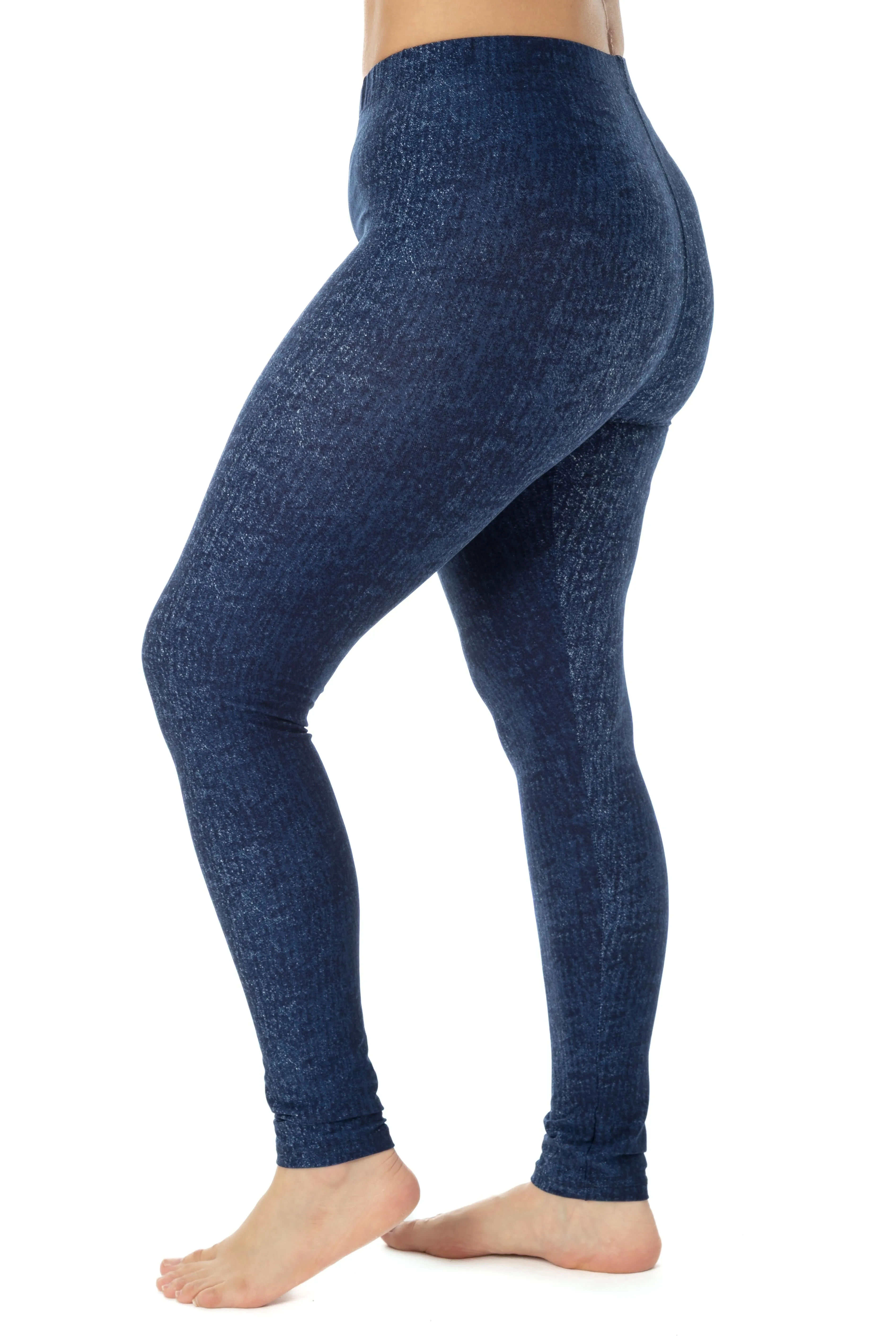 Dyed Denim - All Season Leggings sold by Just Cozy