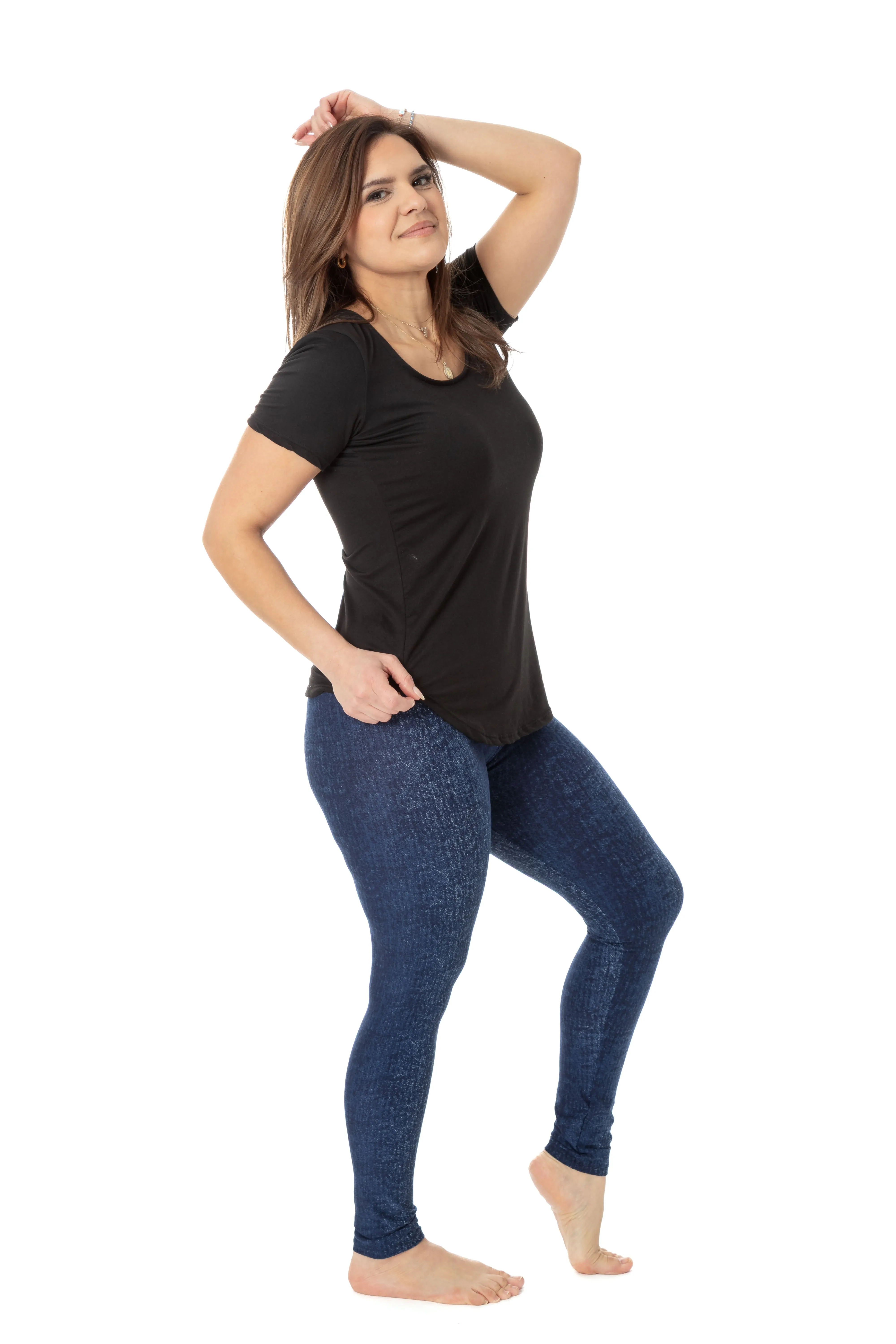 Dyed Denim - All Season Leggings sold by Just Cozy product image thumbnail 5