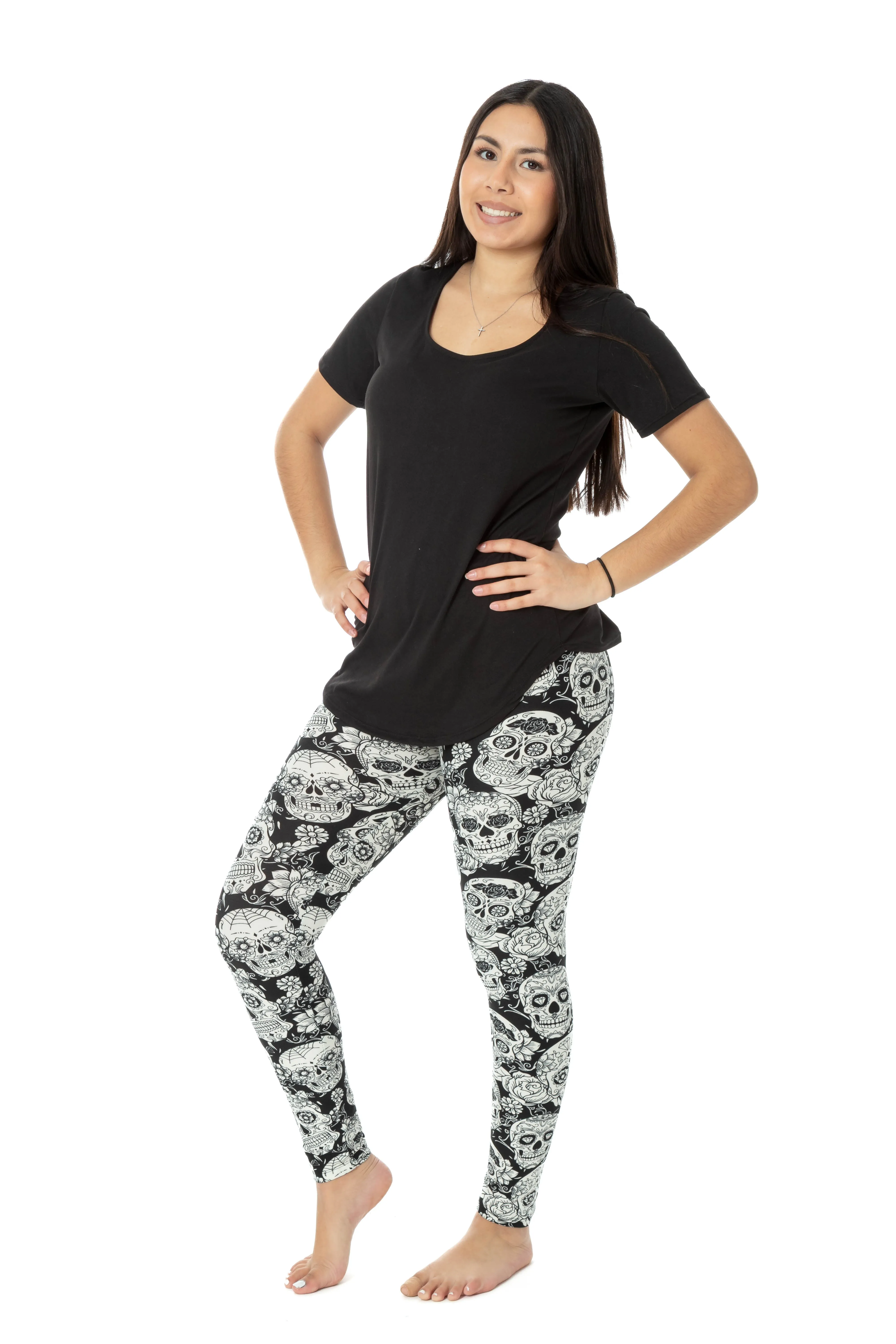 White Skull - All Season Leggings sold by Just Cozy product image thumbnail 3