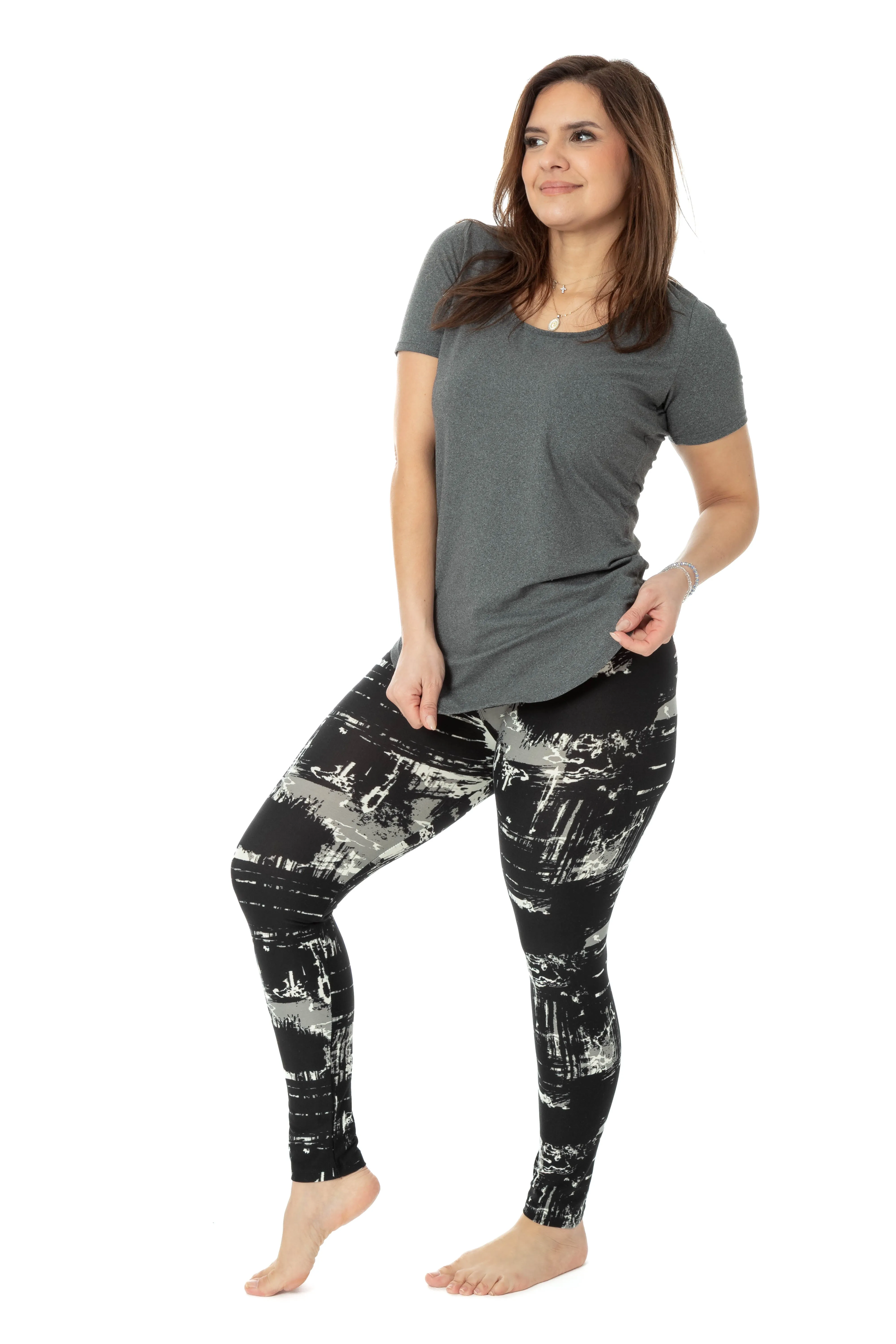 Black & Gray Design - All Season Leggings sold by Just Cozy product image thumbnail 3