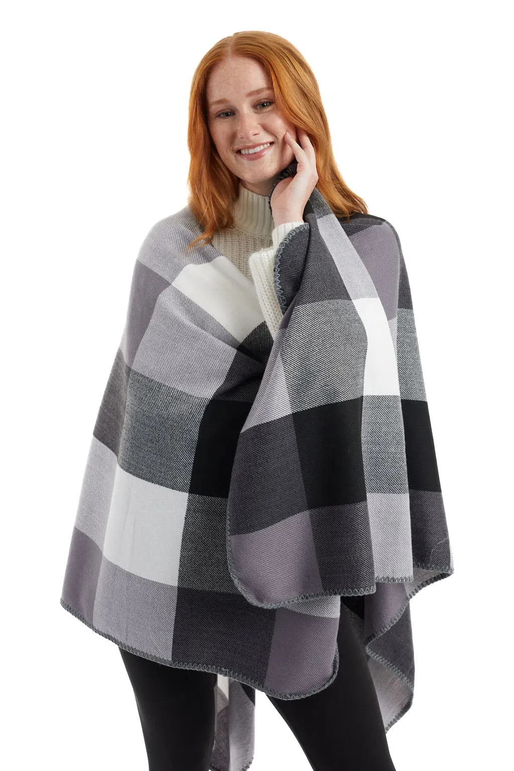 Lia - Poncho Scarf sold by Just Cozy product image thumbnail 2