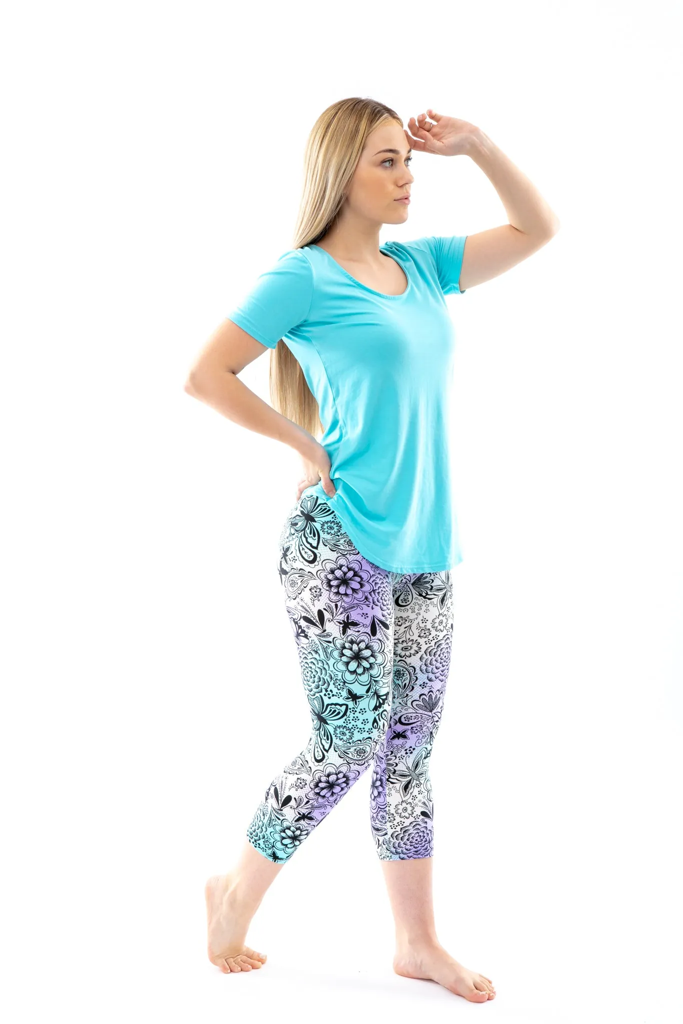 Butterfly Garden - Capris sold by Just Cozy product image thumbnail 4