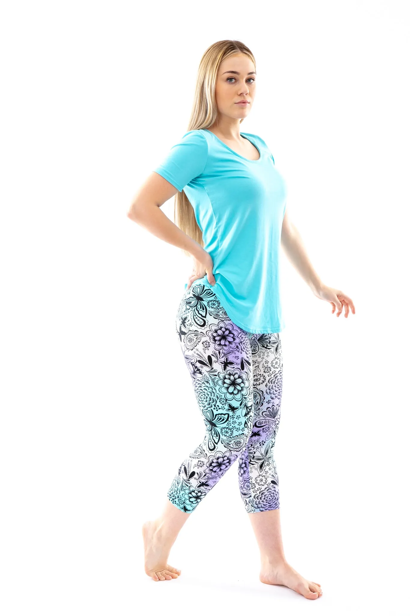 Butterfly Garden - Capris sold by Just Cozy product image thumbnail 5