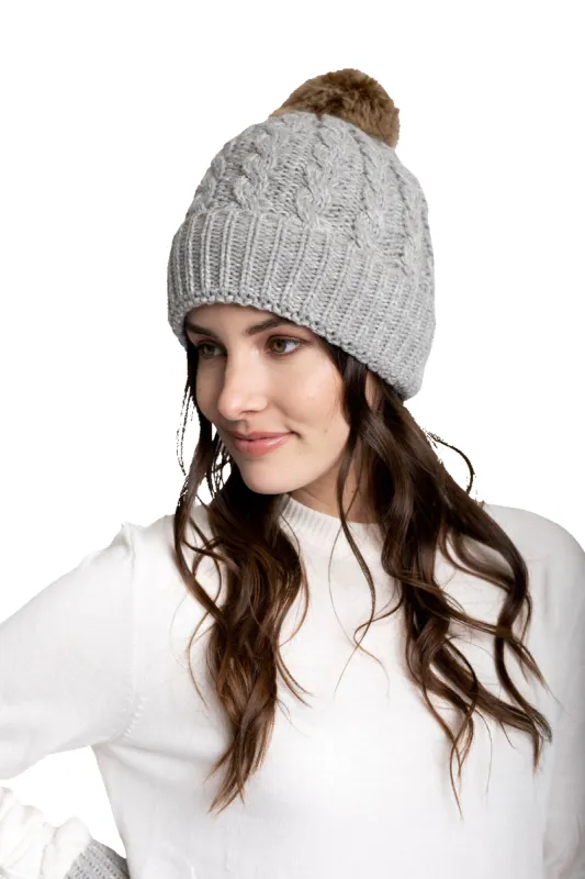 Grey - Cozy Lined Hat sold by Just Cozy