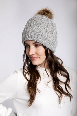 Grey - Cozy Lined Hat sold by Just Cozy