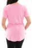 Pink - Short Sleeve Tunic Top sold by Just Cozy