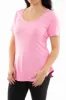 Pink - Short Sleeve Tunic Top sold by Just Cozy