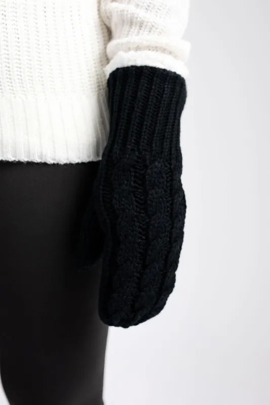 Black - Cozy Lined Mittens sold by Just Cozy