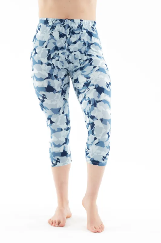 Blue Floral - Capris sold by Just Cozy