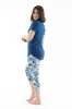 Blue Floral - Capris sold by Just Cozy