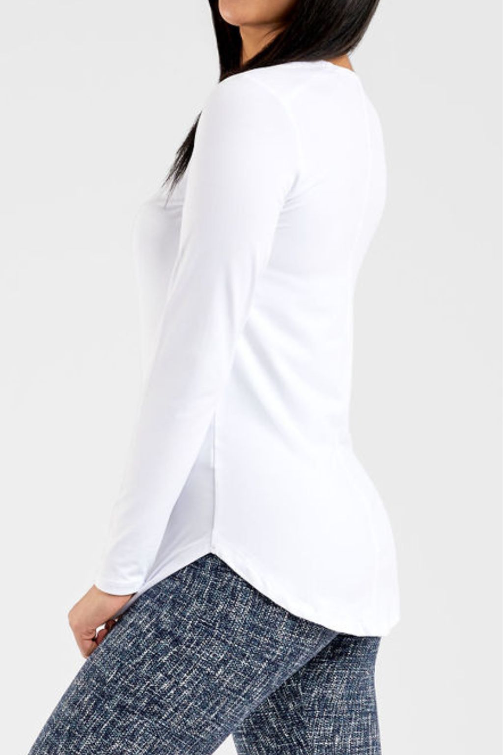 White - Long Sleeve Tunic Top sold by Just Cozy