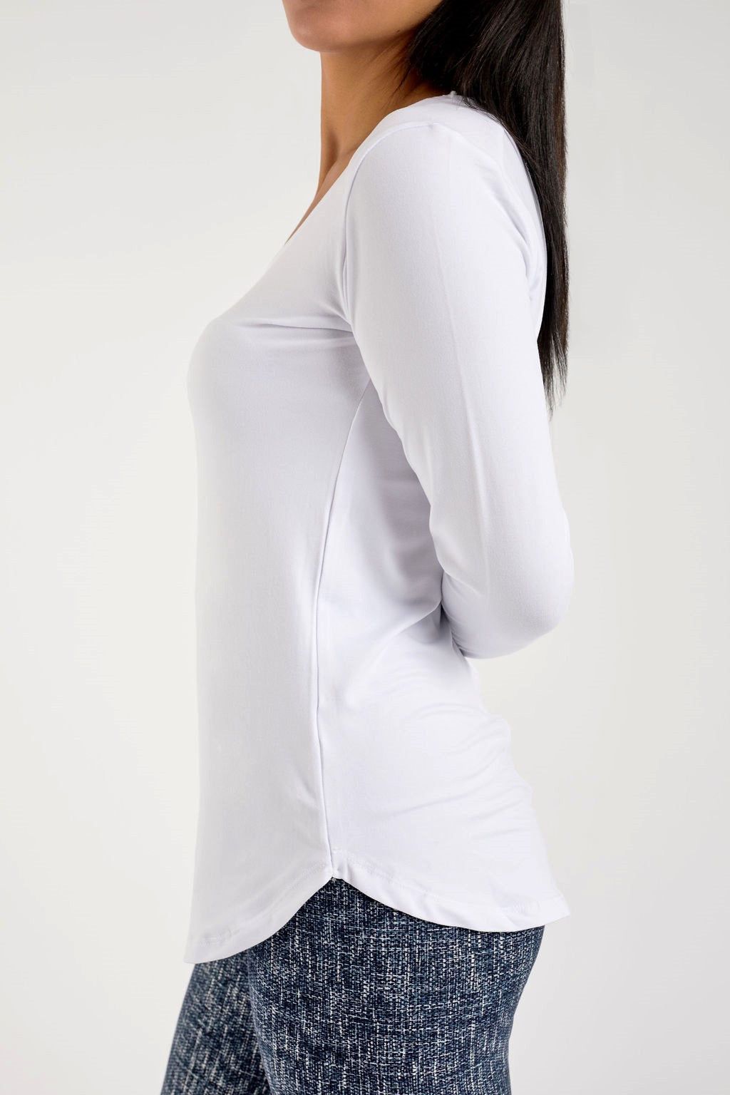 White - Long Sleeve Tunic Top sold by Just Cozy product image thumbnail 2
