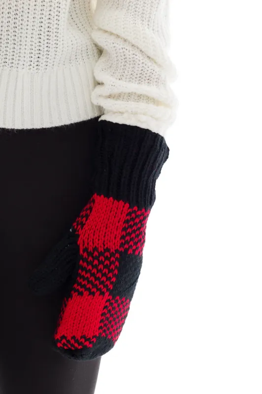 Black & Red - Cozy Lined Mittens sold by Just Cozy