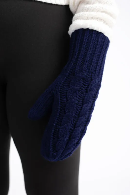 Blue - Cozy Lined Mittens sold by Just Cozy