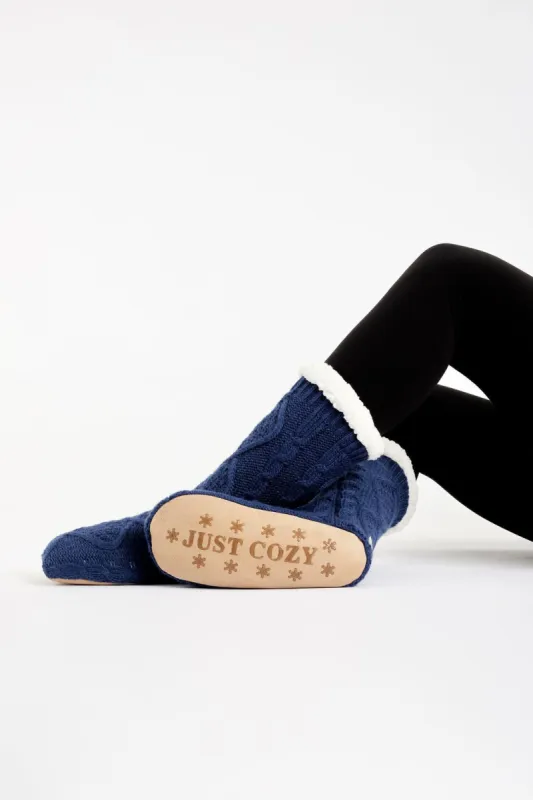 Navy - Cozy Slipper Socks sold by Just Cozy