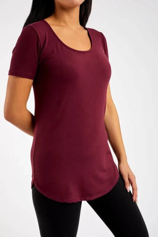 Burgundy - Tunic Top sold by Just Cozy