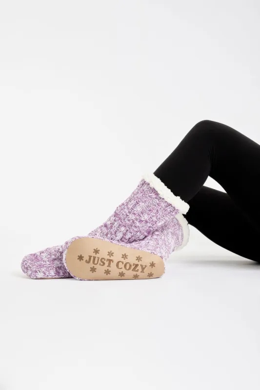 Purple - Cozy Slipper Socks sold by Just Cozy