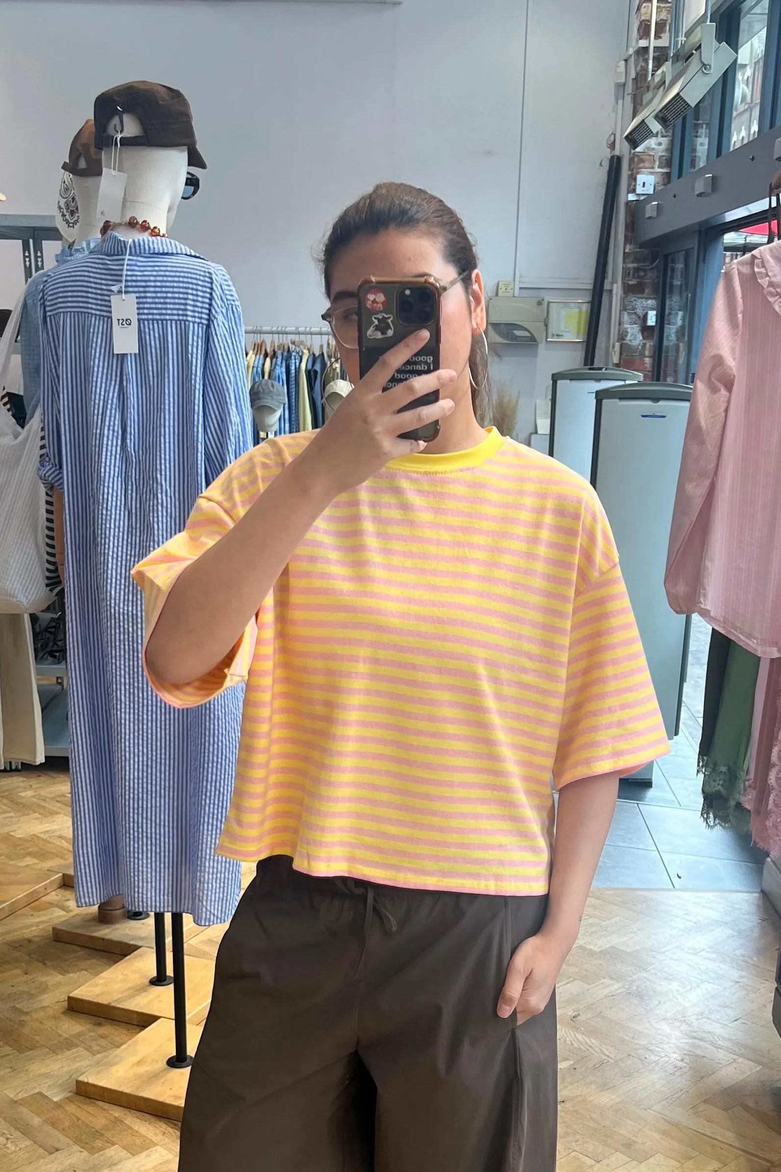 Else Striped Tee -Pink/Yellow sold by Ost London