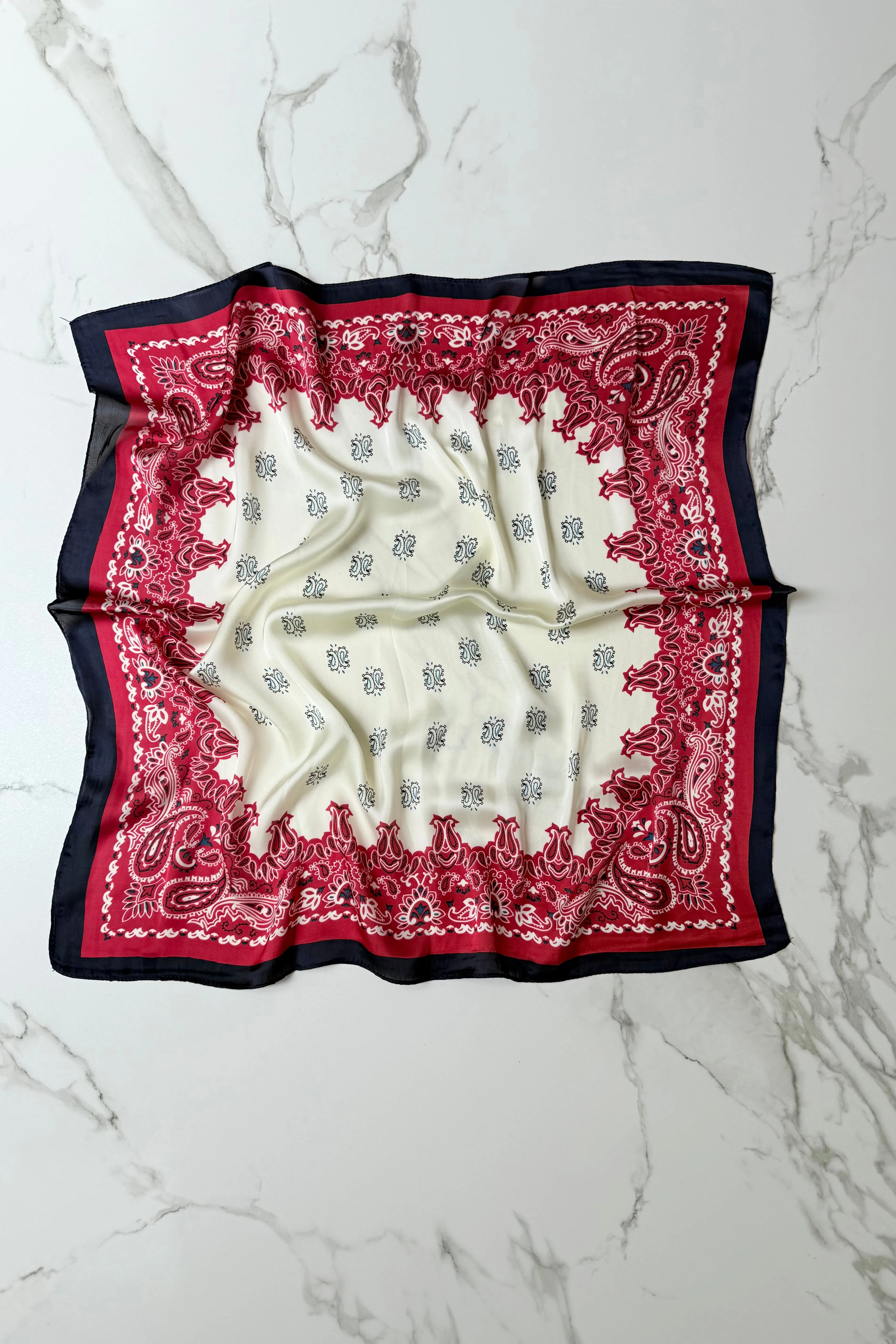 Vilja Scarf -Red Bandana sold by Ost London product image thumbnail 2