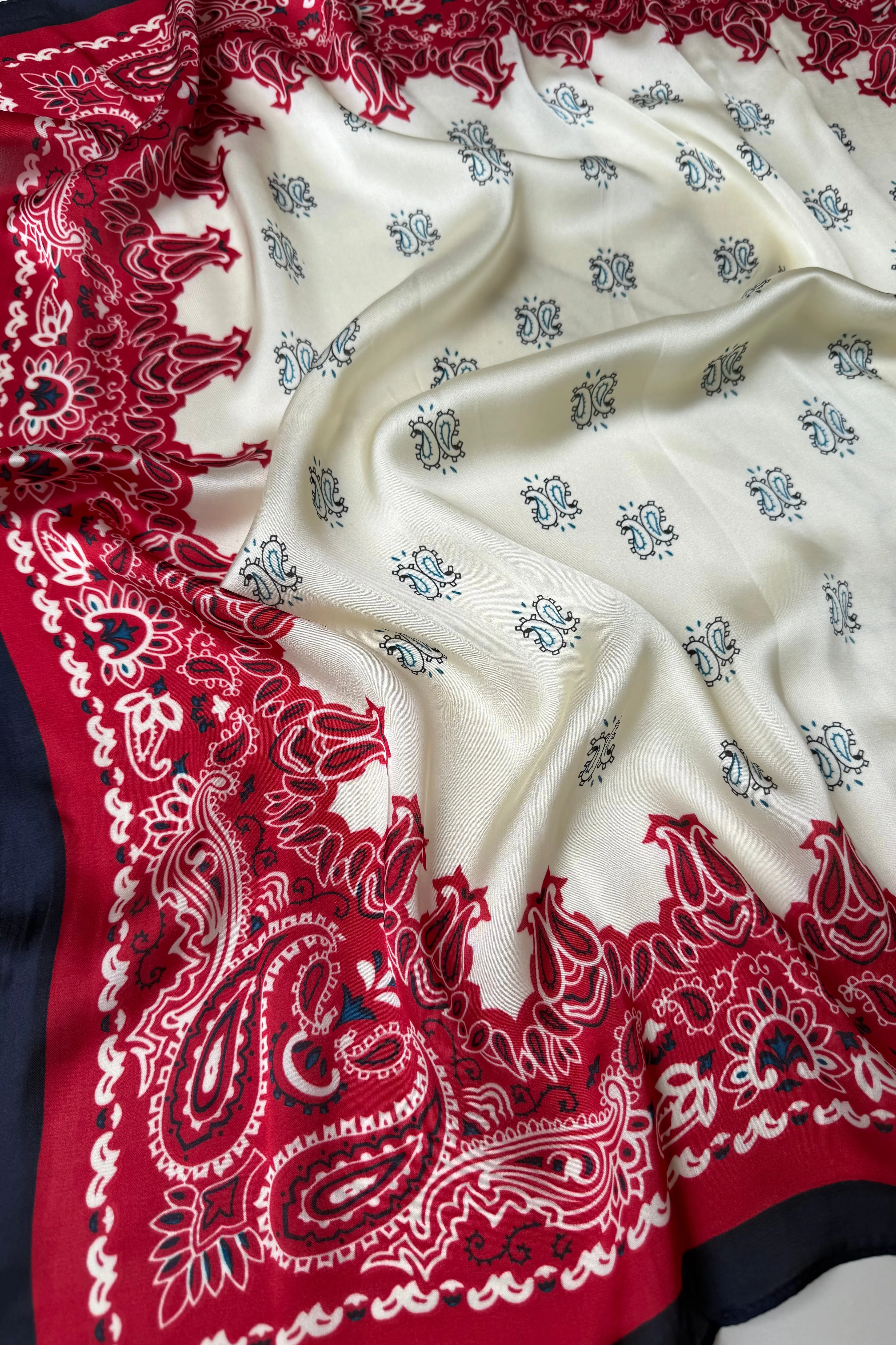 Vilja Scarf -Red Bandana sold by Ost London product image thumbnail 4