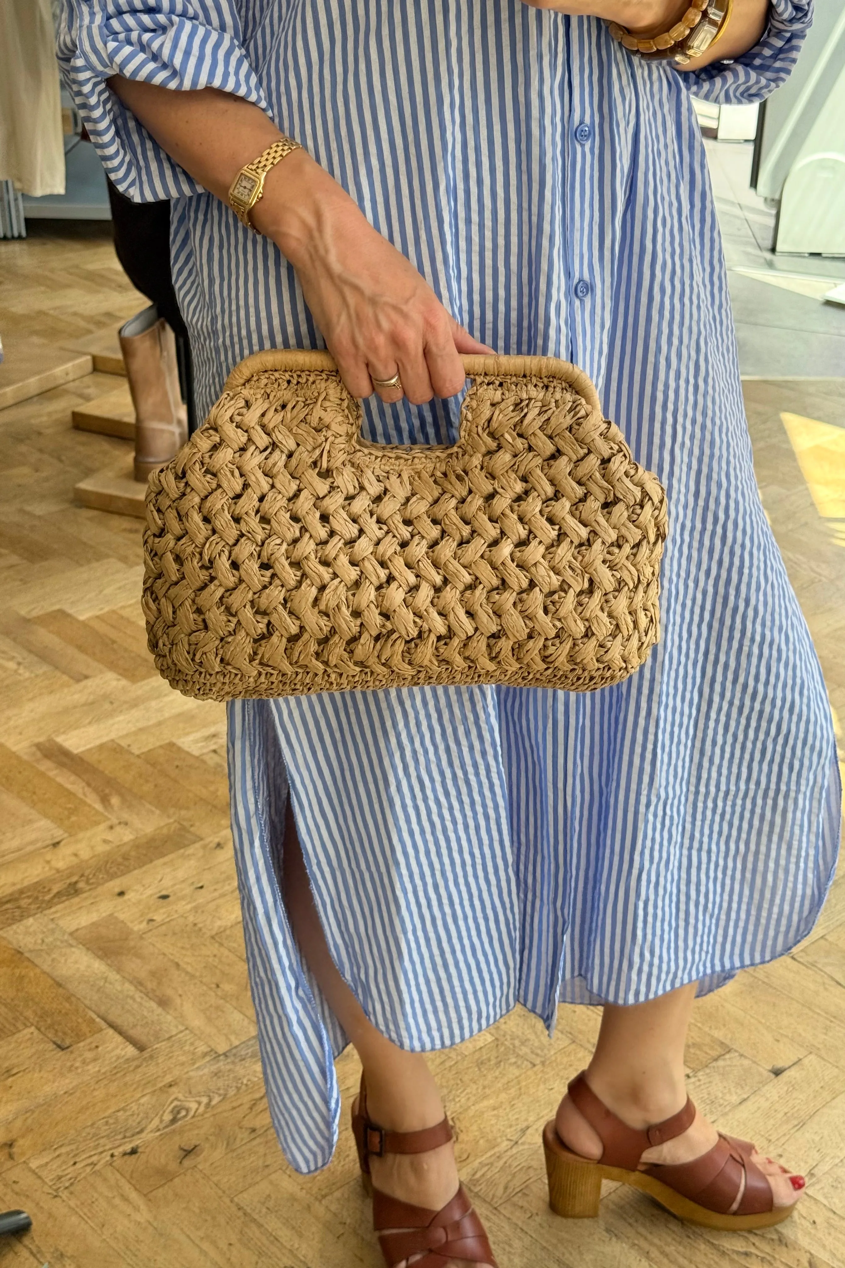 Summer Woven Raffia Bag -Darker sold by Ost London product image thumbnail 2