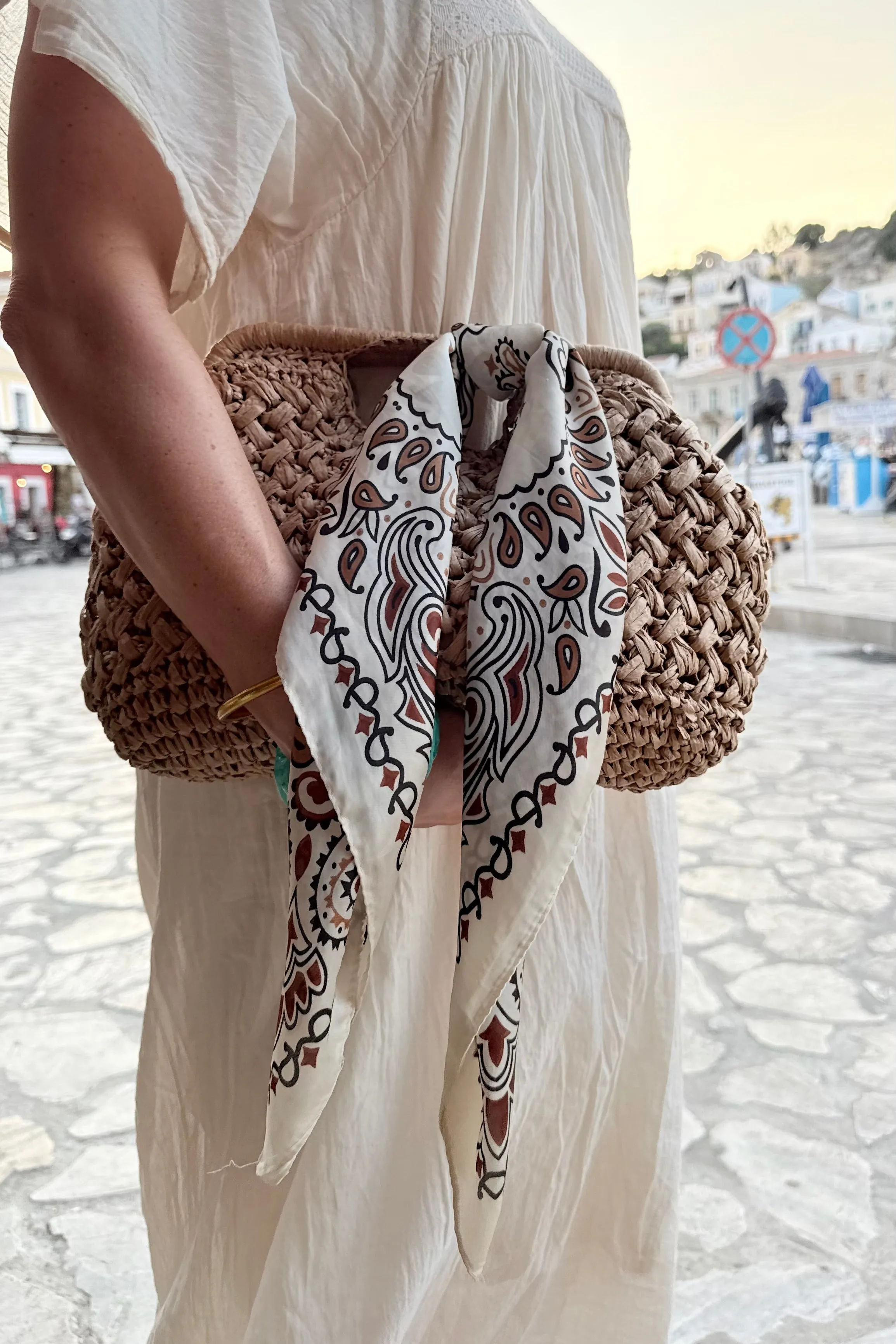 Summer Woven Raffia Bag -Darker sold by Ost London