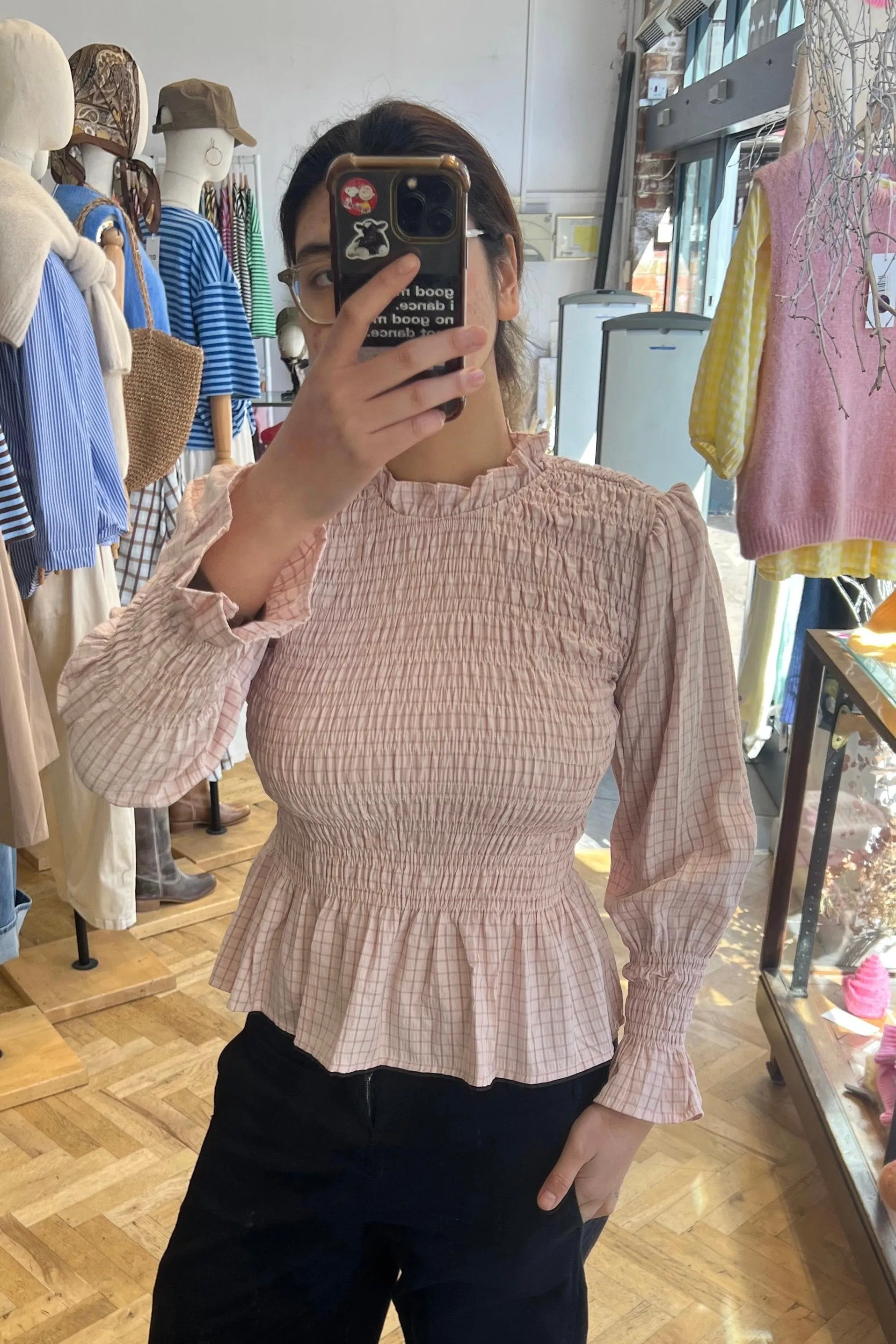 Leonora Smocked Blouse -Rosa sold by Ost London product image thumbnail 2