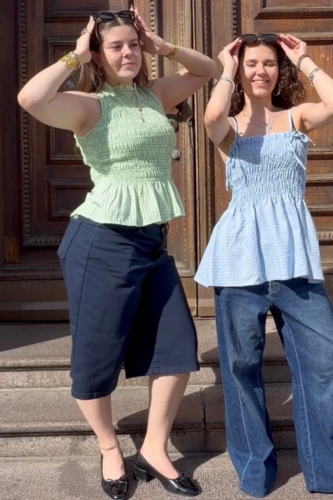 Leonora Smocked Blouse Sleeveless -Mint Green sold by Ost London product image thumbnail 2