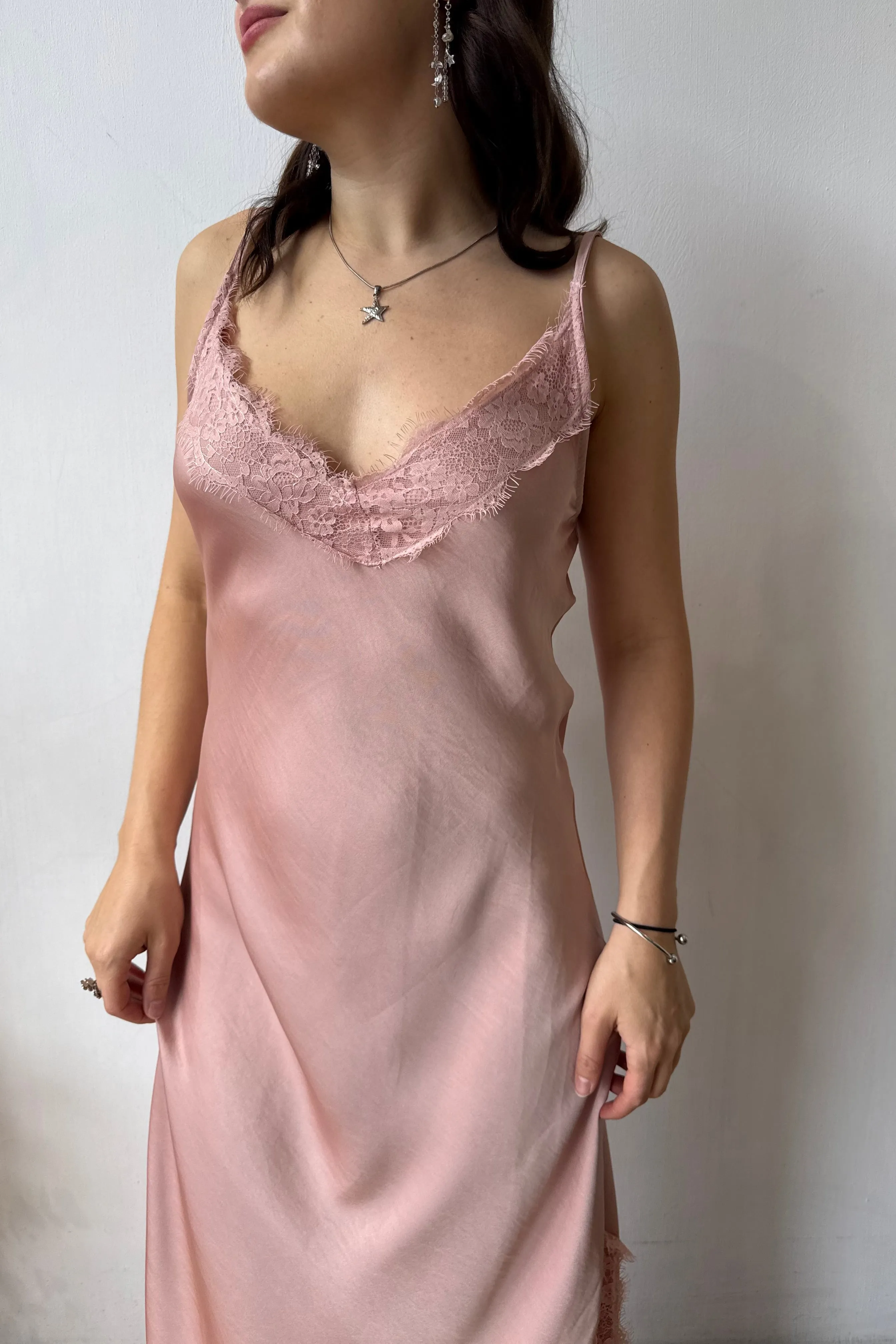 Robertha Slip Dress -Pink sold by Ost London product image thumbnail 3