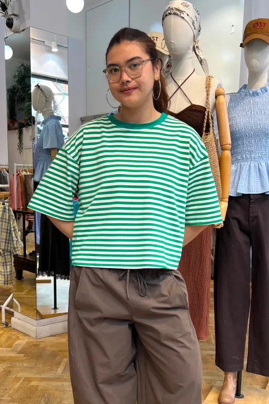 Else Striped Tee -Green/White made by Ost London
