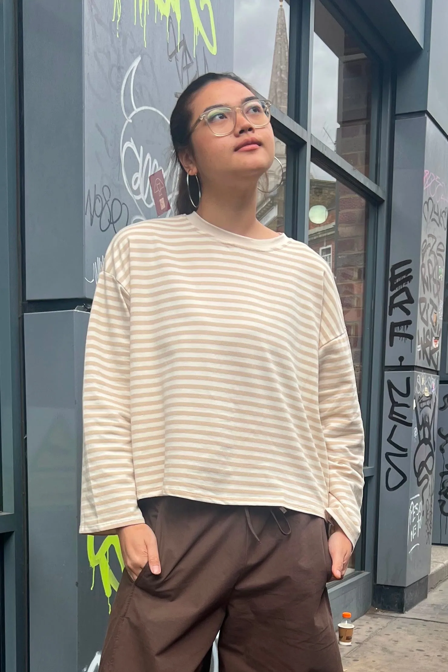 Anna Crewneck -White/Beige sold by Ost London product image thumbnail 2