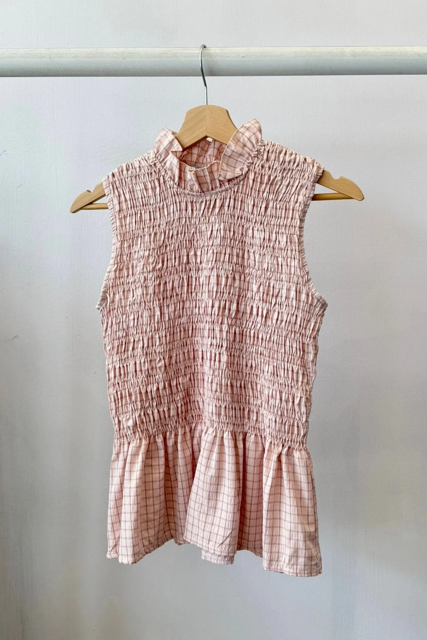 Leonora Smocked Blouse Sleeveless -Rosa sold by Ost London