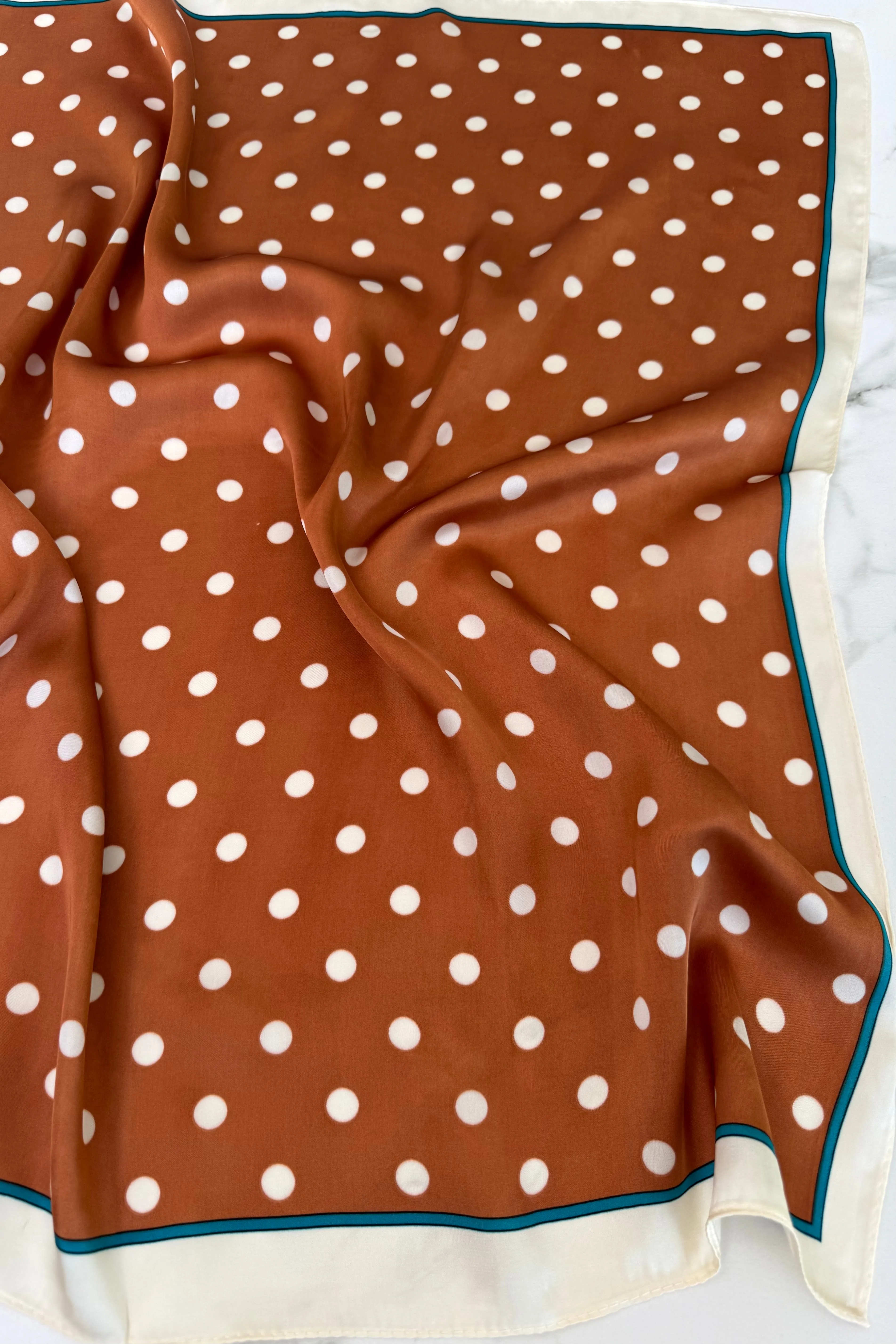 Vilja Scarf -Brown Dot sold by Ost London product image thumbnail 2