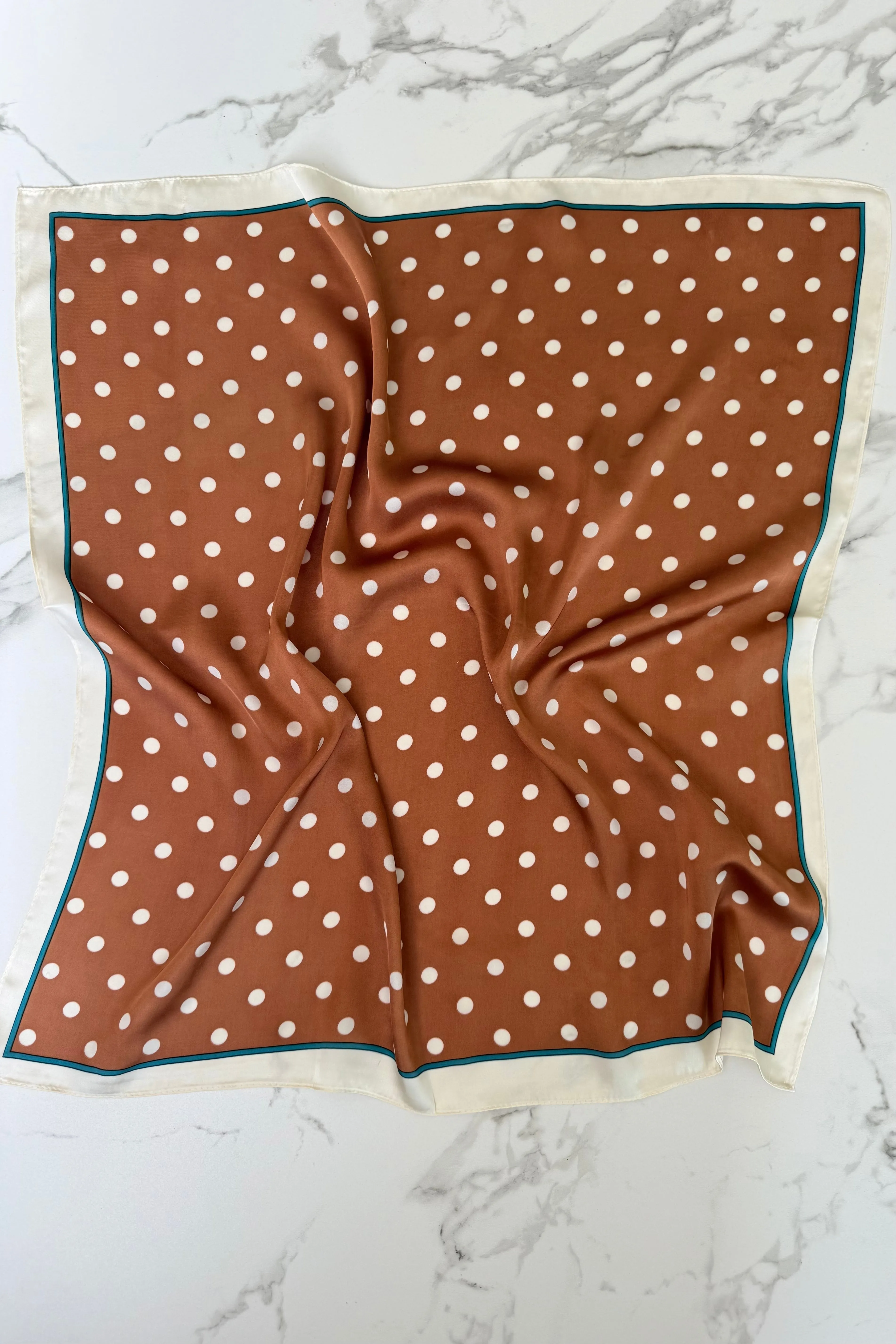 Vilja Scarf -Brown Dot sold by Ost London product image thumbnail 3