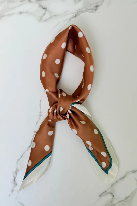 Vilja Scarf -Brown Dot made by Ost London