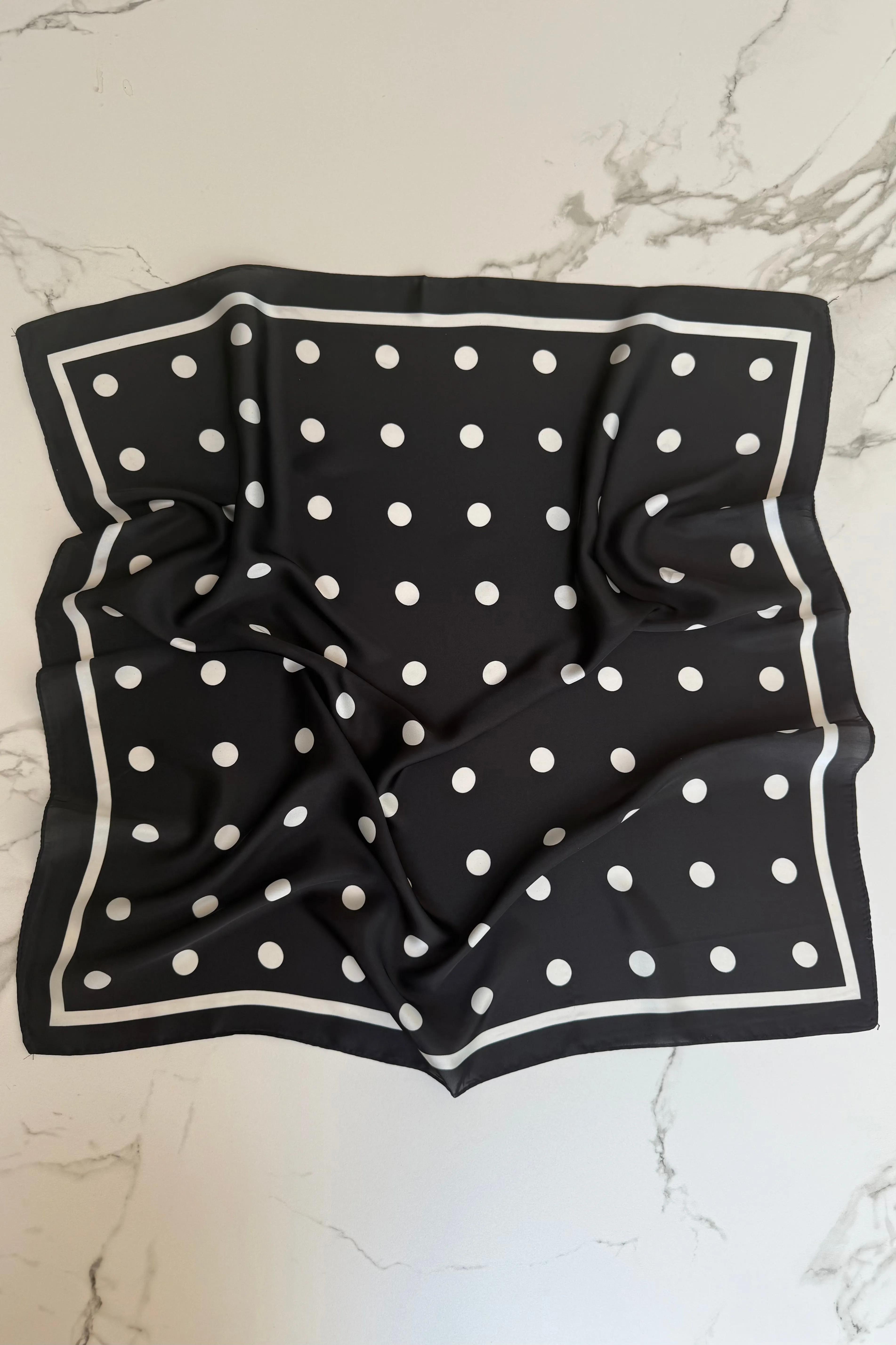 Vilja Scarf -Black Polka Dots sold by Ost London product image thumbnail 2