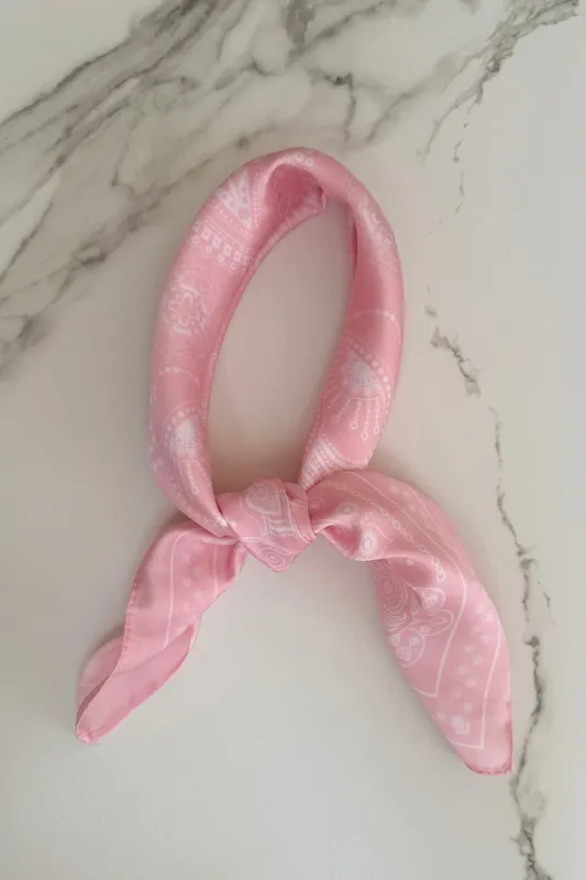 Vilja Scarf -Pink Bandana made by Ost London