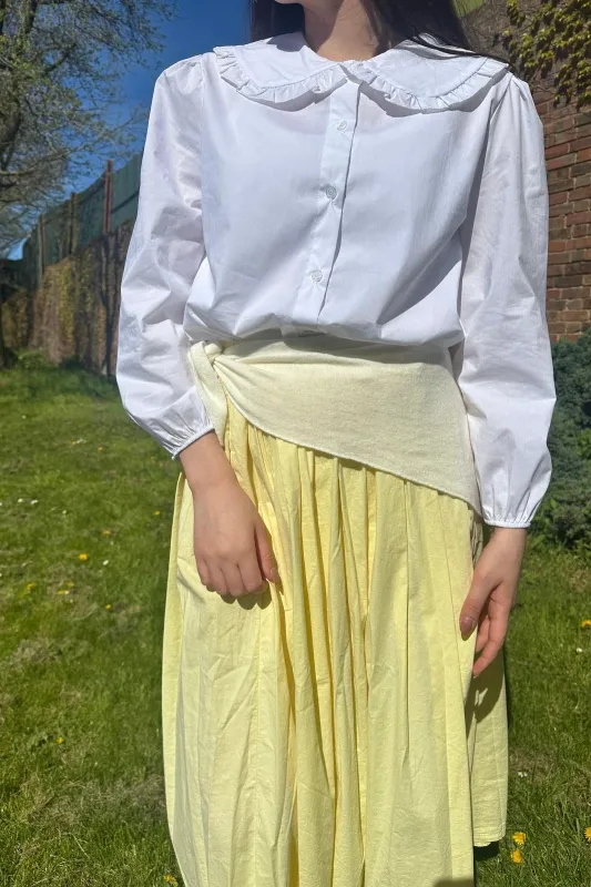 Alice Frill Collar Blouse -White made by Ost London
