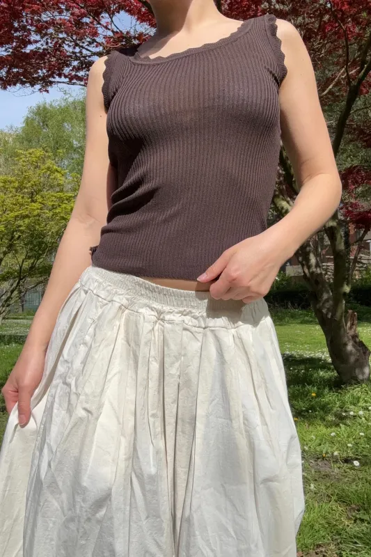 Andrea Tank Top -Brown made by Ost London