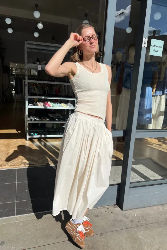 Andrea Tank Top -Cream made by Ost London