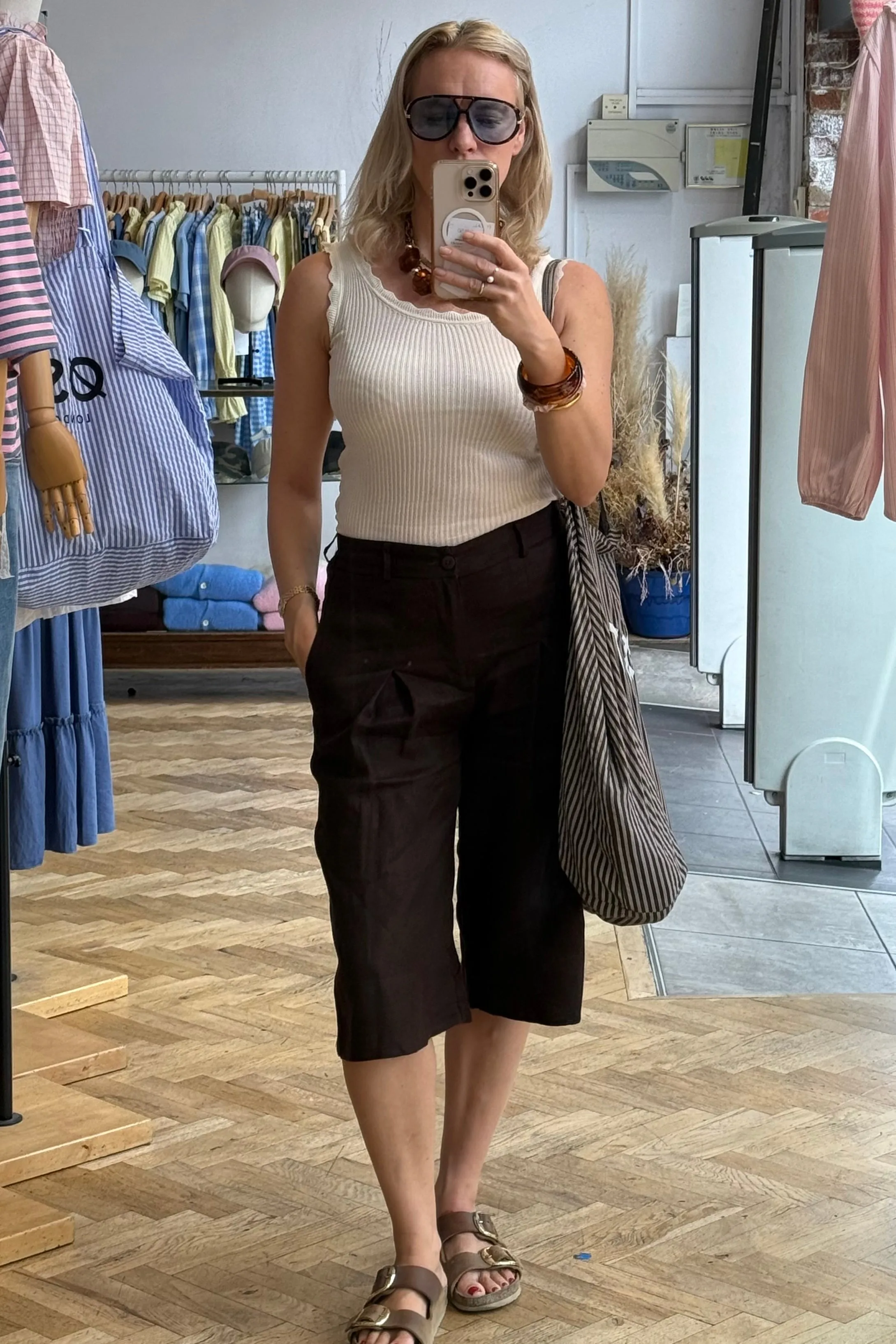 Andrea Tank Top -Cream sold by Ost London product image thumbnail 2