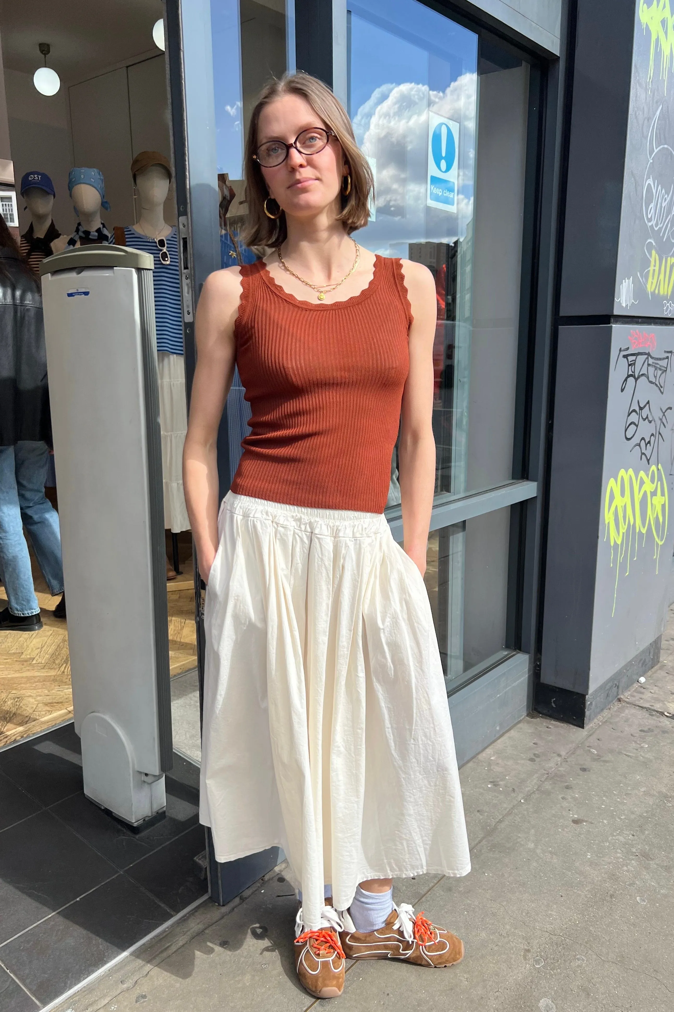 Andrea Tank Top -Rust sold by Ost London product image thumbnail 2