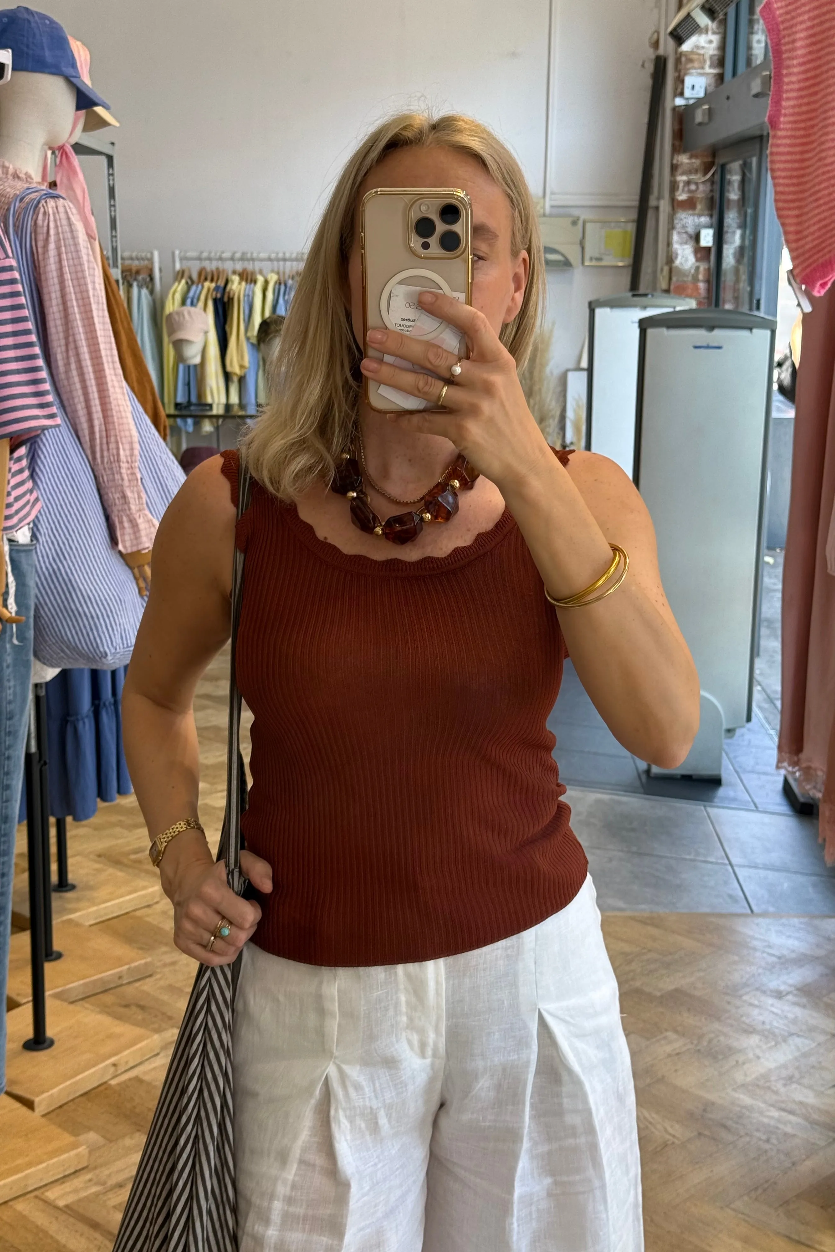 Andrea Tank Top -Rust sold by Ost London product image thumbnail 4